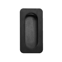 Madinoz FP102RC Round Corners Flush Pulls Stainless Steel 102x50mm Black