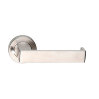 Madinoz L101PV Satin Stainless Steel Coastal Round Rose Privacy Leversets