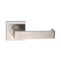 Madinoz Coastal Door Lever Handle on Square Rose Satin Stainless Steel L101ZSSS