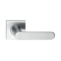 Madinoz Coastal Door Lever Handle on Square Rose Satin Stainless Steel L110ZSSS