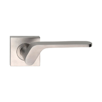 Madinoz Coastal Door Lever Handle on Square Rose Satin Stainless Steel L114ZSSS