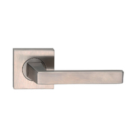 Madinoz Coastal Door Lever Handle on Square Rose Satin Stainless Steel L117ZSSS