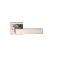 Madinoz Coastal Door Lever Handle on Square Rose Satin Stainless Steel L120ZSSS