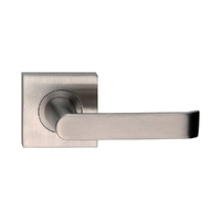 Madinoz Coastal Door Lever Handle on Square Rose Satin Stainless Steel L20ZSSS