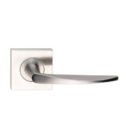 Madinoz Coastal Door Lever Handle on Square Rose Satin Stainless Steel L25ZSSS