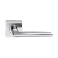 Madinoz Urban Door Lever Handle on Square Rose Satin Stainless Steel L27TZSSS