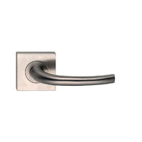 Madinoz Coastal Door Lever Handle on Square Rose Satin Stainless Steel L32ZSSS