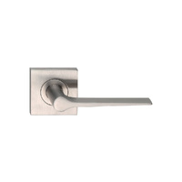 Madinoz Coastal Door Lever Handle on Square Rose Satin Stainless Steel L34ZSSS