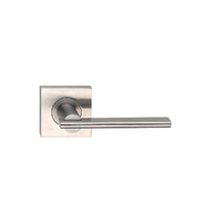 Madinoz Coastal Door Lever Handle on Square Rose Satin Stainless Steel L36ZSSS