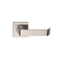Madinoz Coastal Door Lever Handle on Square Rose Satin Stainless Steel L39ZSSS
