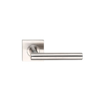 Madinoz Urban Door Lever Handle on Square Rose Satin Stainless Steel L55TZSSS