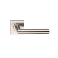 Madinoz Urban Door Lever Handle on Square Rose Satin Stainless Steel L85TZSSS