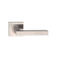 Madinoz Urban Door Lever Handle on Square Rose Satin Stainless Steel L90ZSSS