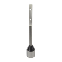 Metlam Rebated Shaft Foot Assembly 200mm Satin Stainless Steel 110_200LEG