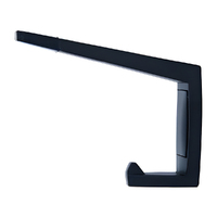 Metlam Moda Hat and Coat Hook 90mm Satin Matt Black MODA_HOOK_DESIGNER