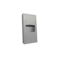 Metlam Paper Towel Dispenser with Waste Receptacle 365x720x112mm Satin Stainless Steel ML710_REC_MK2