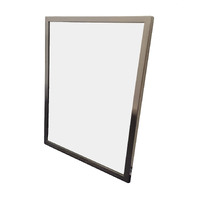 Metlam Framed Mirror in Satin Stainless Steel - Available in Various Sizes