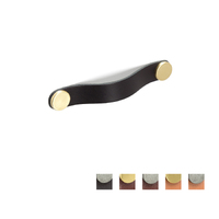 Momo Flexa Leather Cabinet D Handle - Available In Various Finishes