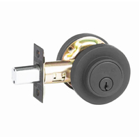 N2lok Low Profile Deadbolt Round Single Cylinder Box Pack Gun Metal 515RGMBP