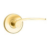 N2lok Padela Door Lever Passage Set on Round Rose Box Pack Polished Brass 545 PA L03 BP