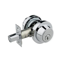 N2lok Modern Round Single Cylinder Deadbolt Polished Chrome Box Pack 616RPCBP