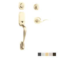 N2lok Garrone Door Handle Single Cylinder Flutto on Piatta Entrance Set