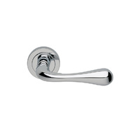 Manital Astro Door Handle Lever Set on Round Rose Passage 50mm Polished Chrome AS5/F-CRO