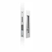 Mardeco 'M' Series Flush Pull Privacy Set Brushed Satin Chrome BSC8004SET