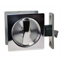 Nidus CSDPRI-SQ-PSS Cavity Sliding Door Privacy Square Polished Stainless Steel