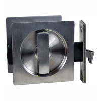 Nidus Cavity Sliding Door Privacy Set SCD-PRI-SQ-SS Square Stainless Steel