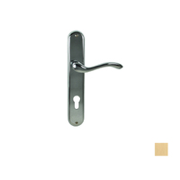 Manital M Series Erica Lever On Longplate 43mm Suits Ozi Lock - Available in Polished Chrome and Satin Brass