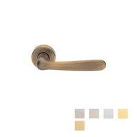 Manital Linda Door Handle Lever Set on Round Rose 50m - Available in Various Finishes