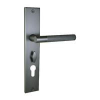 Nidus Domici Knurled Lever on Longplate Only Right Hand Gunmetal Grey LP-DOMK-OR-GMG