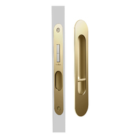 Mardeco Radius Edge M Series Flush Pull Privacy Set 203mm Satin Brass BRS9004/SET