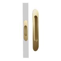 Mardeco Radius Edge M Series Flush Pull Passage Set 190mm Satin Brass BRS9008/SET