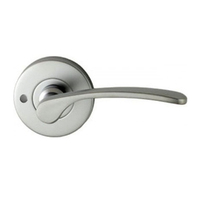 Nidus Door Handle Mediterranean Capri Privacy Lever Set Satin Chrome M-CAPPRISC