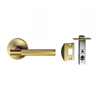 Nidus Knurled Domici Lever on Rose Passage Set Satin Brass MDOMKPASSB_KIT