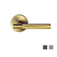 Nidus Knurled Domici Door Handle Lever on Rose - Available In Various Finishes and Function