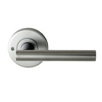 Nidus Door Handle Mediterranean Domici Privacy Lever Set Satin Chrome M-DOMPRISC