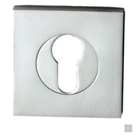 Nidus Mediterranean Square Rose Door Euro Escutcheon - Available in Polished and Satin Chrome