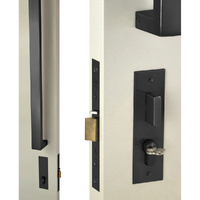Nidus OZI 4 Mortice Door Lock Combo CDL-888-O-REC-BL Deadlatch Pull Handle Black