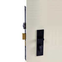 Nidus OZI 3 Roller Mortice Door Lock Combo Square CRL-OR-REC-BL R Hand Black