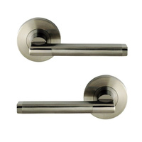 Restocking Soon: ETA Early May - Nidus Door Handle Venetian Soho Round Lever Set 2 Tone VSS-01-SS/PSS