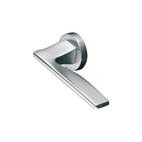 Parisi Link Door Lever Handle on Rose Passage 51mm Satin Chrome 1031-SC