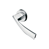 Parisi Mitos Door Lever Handle on Rose Passage 52mm Satin Chrome 1131-SC