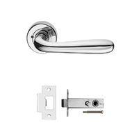 Out of Stock: ETA End July - Parisi 5041PRISC Baia Lever on Rose Privacy With Latch Satin Chrome