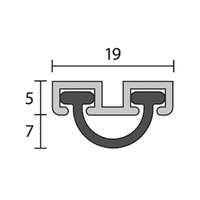 Raven RP30 Heavy Duty Door Bottom Sweep Seal 1000mm Silver Anodised A30C1000