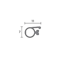 Raven RP394HSi Profile Extruded Replacement Seal Gasket Grey 1000mm A394HSIGR