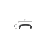Raven RP423 Flexible PVC Extruded Replacement Cover Strip Black 1000mm A423BK
