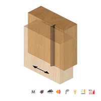 Raven RP73 Meeting Stile Seals 1000mm Brown A73